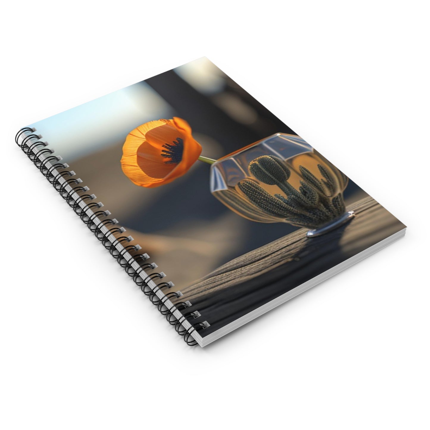 Spiral Notebook - Ruled Line Orange Poppy in a Vase 2
