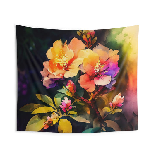 Indoor Wall Tapestries Bright Spring Flowers 2