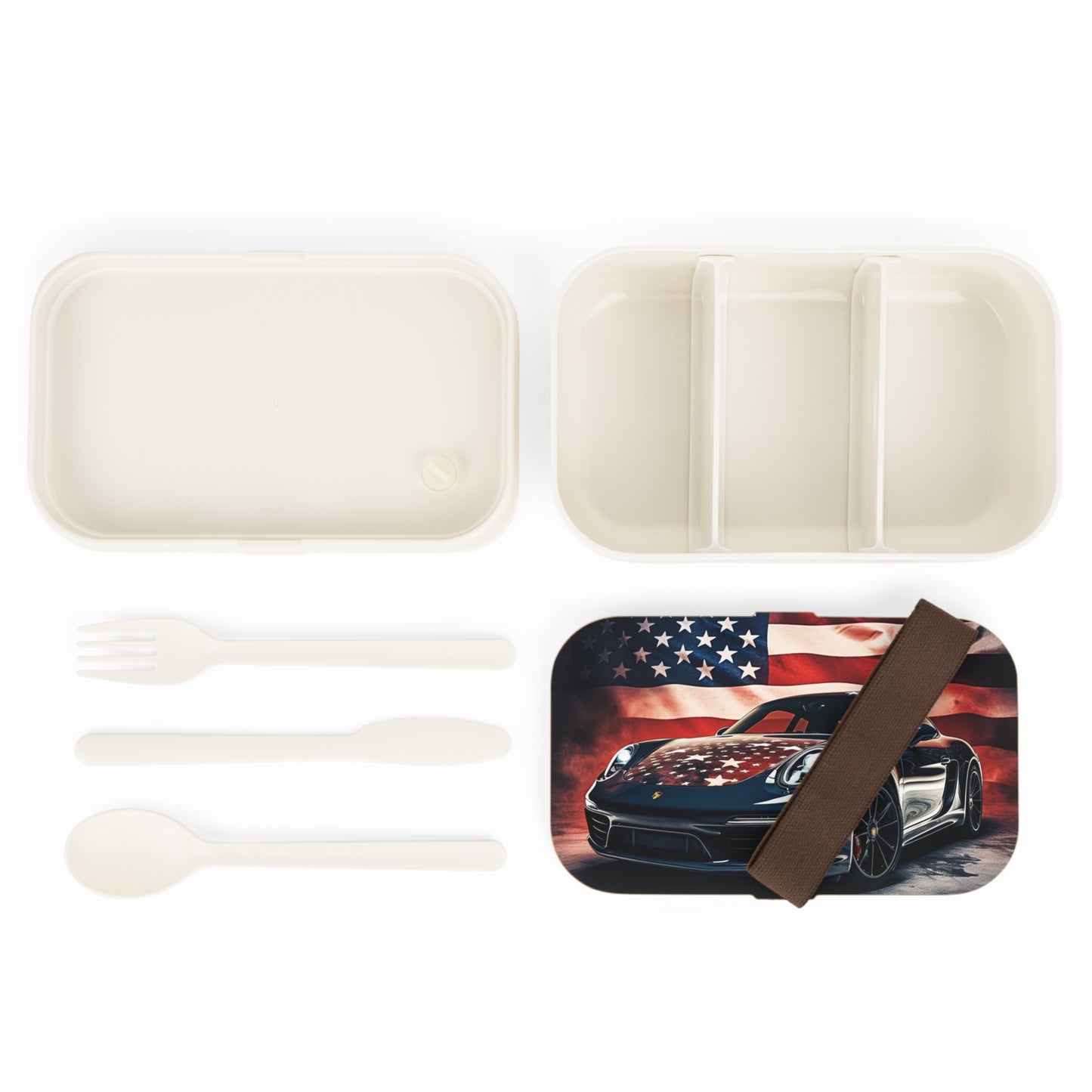 Bento Lunch Box Abstract American Flag Background Porsche 2