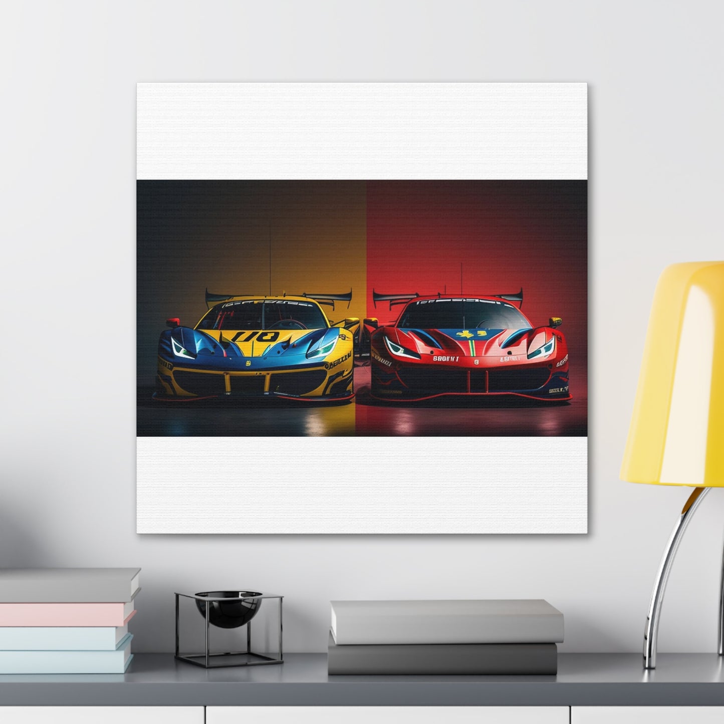 Canvas Gallery Wraps Ferrari Red Blue 3