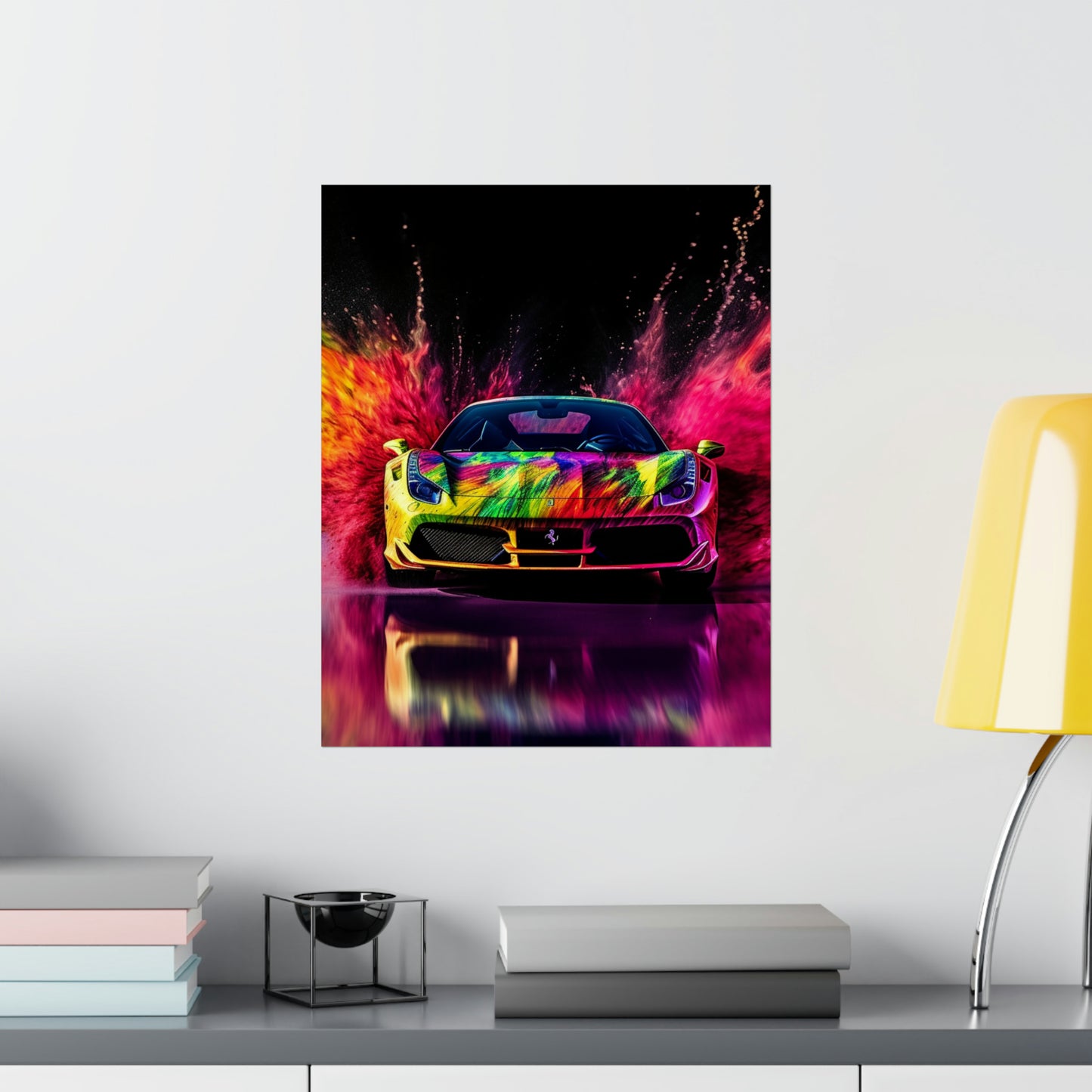 Premium Matte Vertical Posters Farrari Water 2