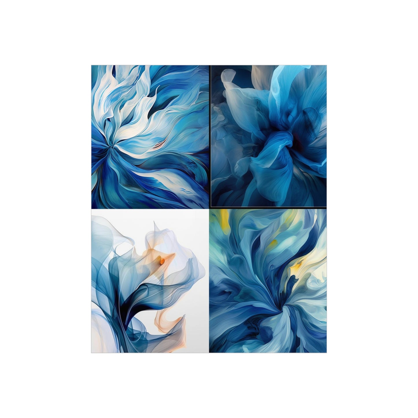 Premium Matte Vertical Posters Blue Tluip Abstract 5