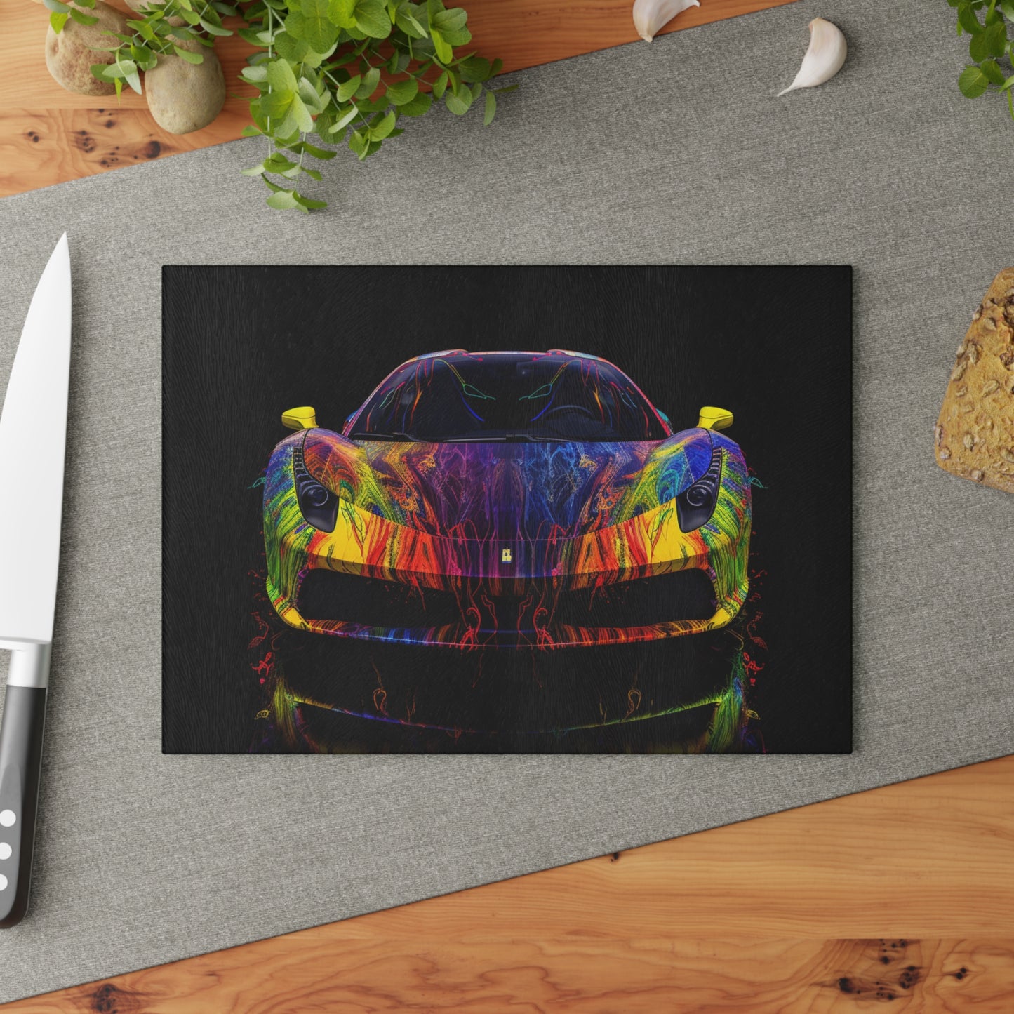 Glass Cutting Board Ferrari Color 2