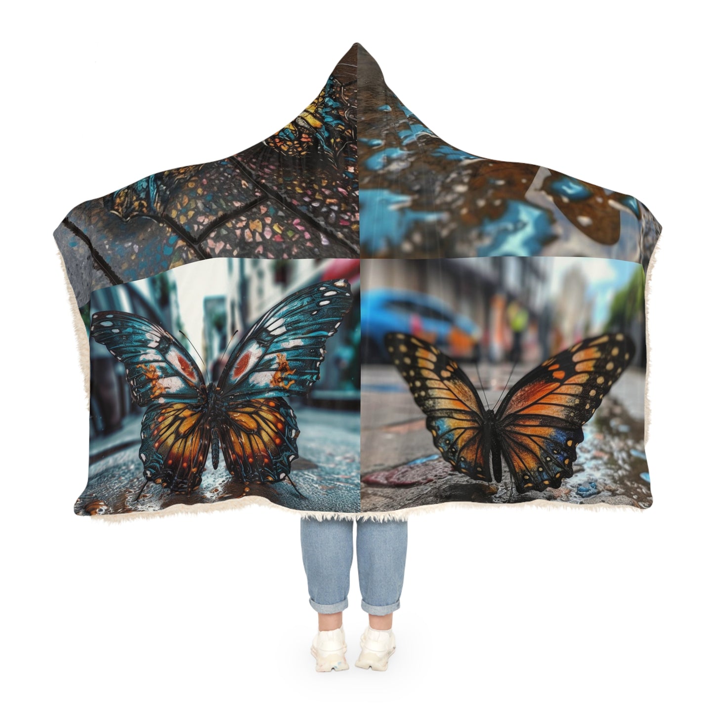 Snuggle Hooded Blanket Water Butterfly Street 5