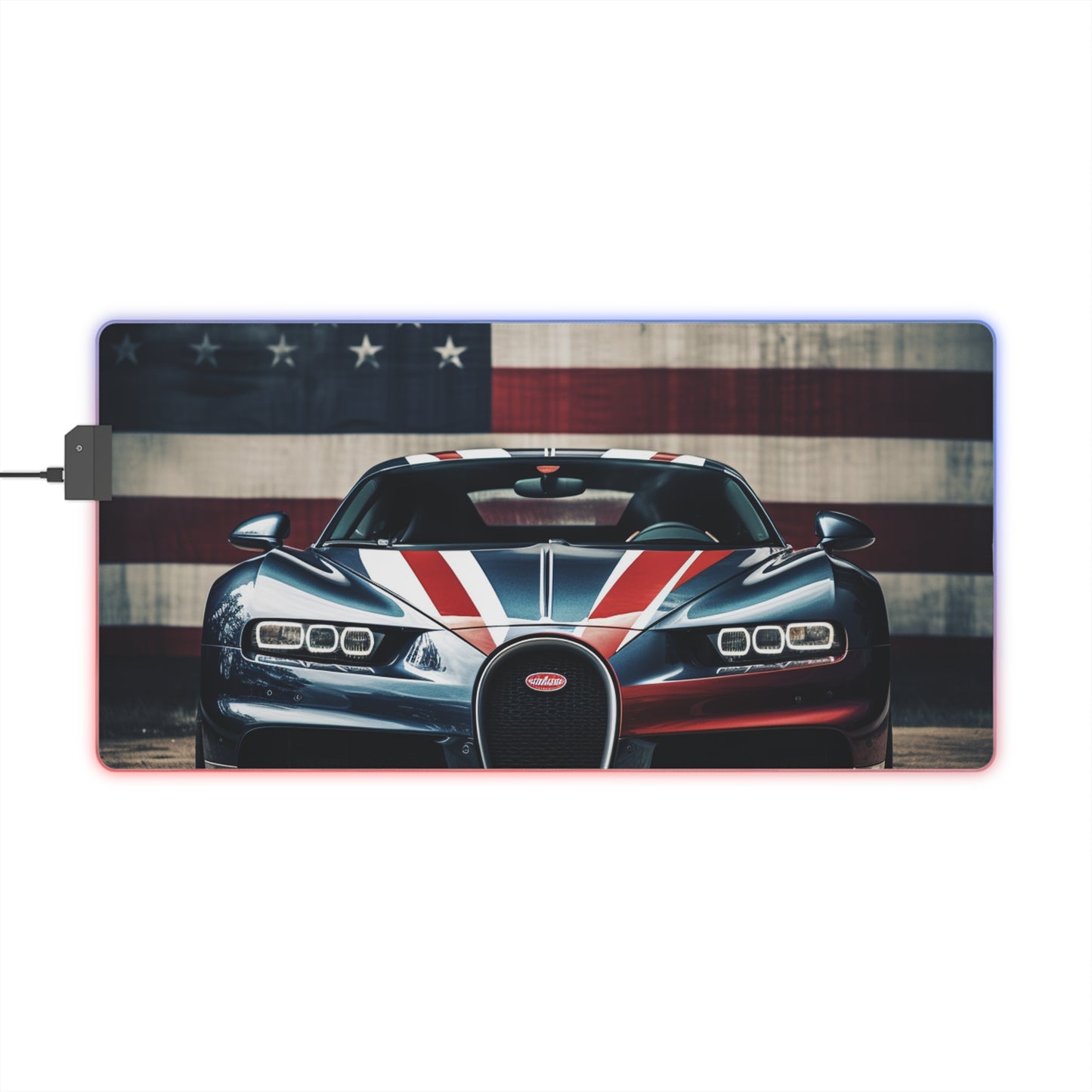 LED Gaming Mouse Pad Bugatti Flag 2