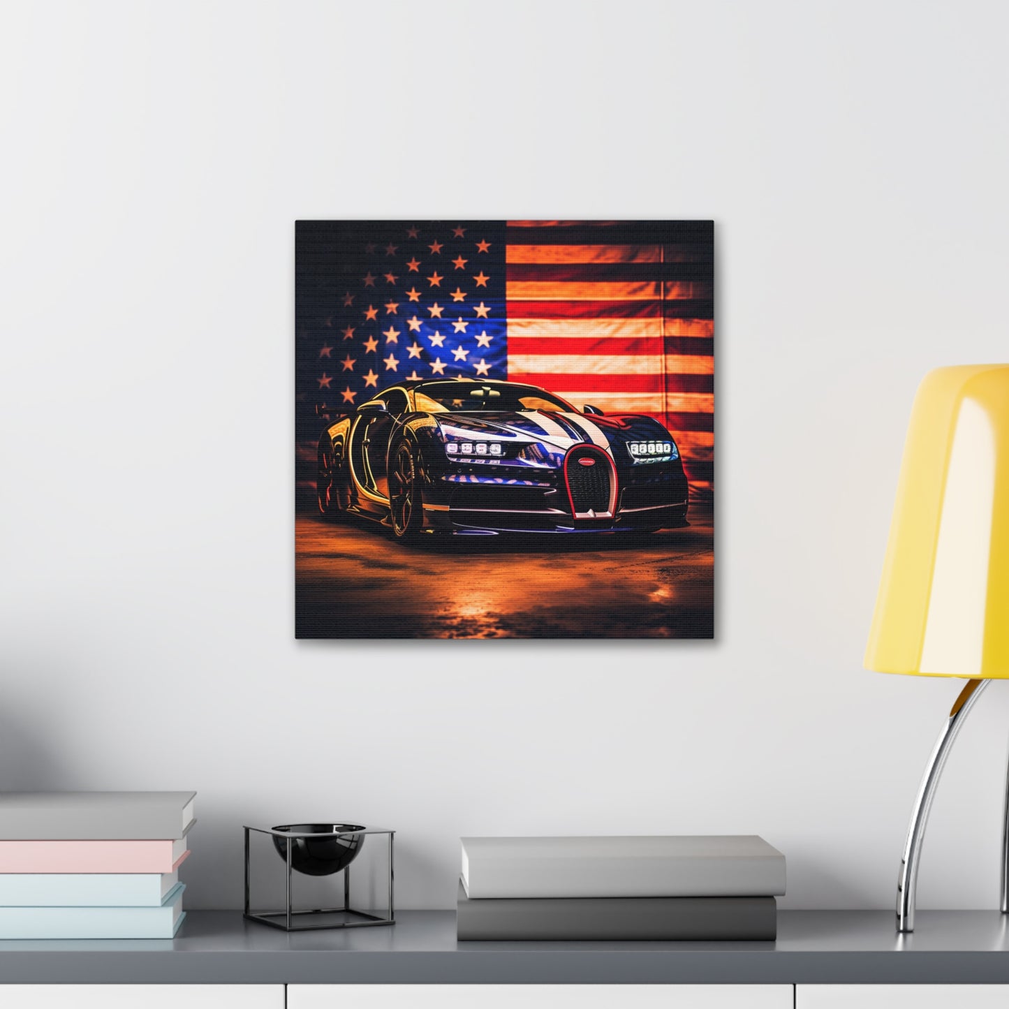 Canvas Gallery Wraps Macro Bugatti American Flag 4