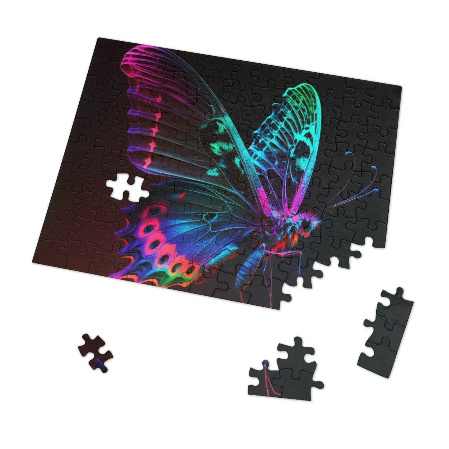 Jigsaw Puzzle (30, 110, 252, 500,1000-Piece) Raw Hyper Color Butterfly 1