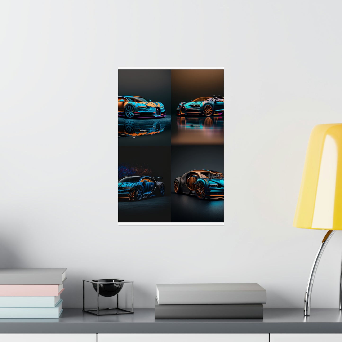 Premium Matte Vertical Posters Bugatti Blue 5