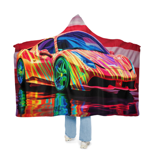 Snuggle Hooded Blanket Hyper Colorfull Ferrari 4