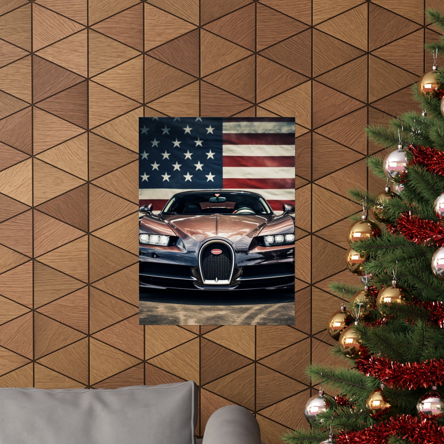 Premium Matte Vertical Posters Bugatti Flag 4