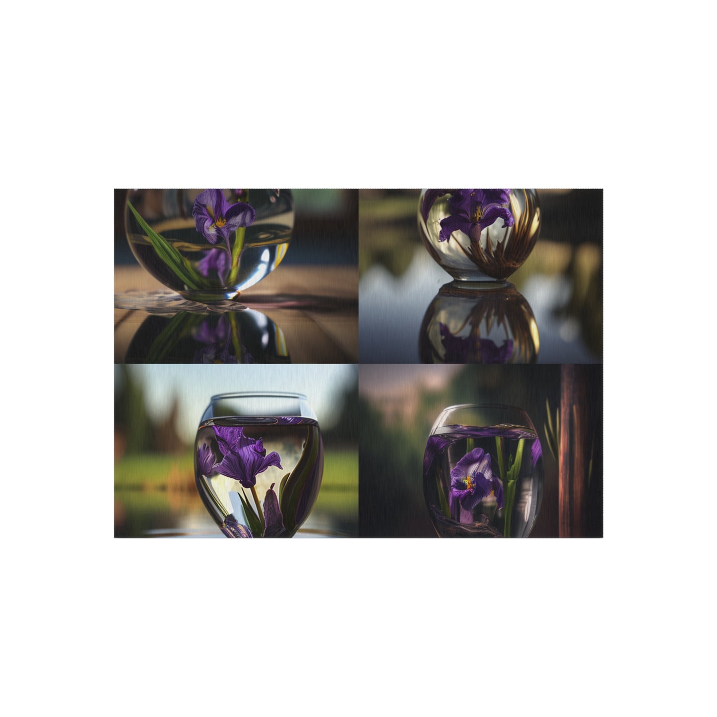 Outdoor Rug  Purple Iris in a vase 5