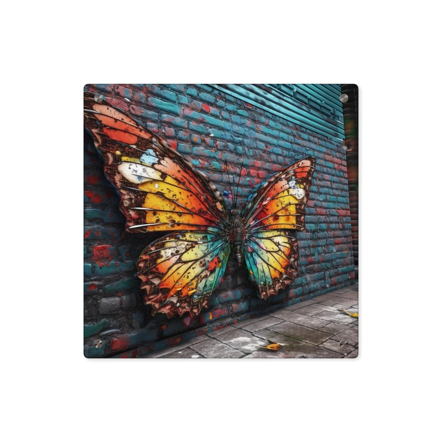 Acrylic Wall Art Panels Liquid Street Butterfly 2