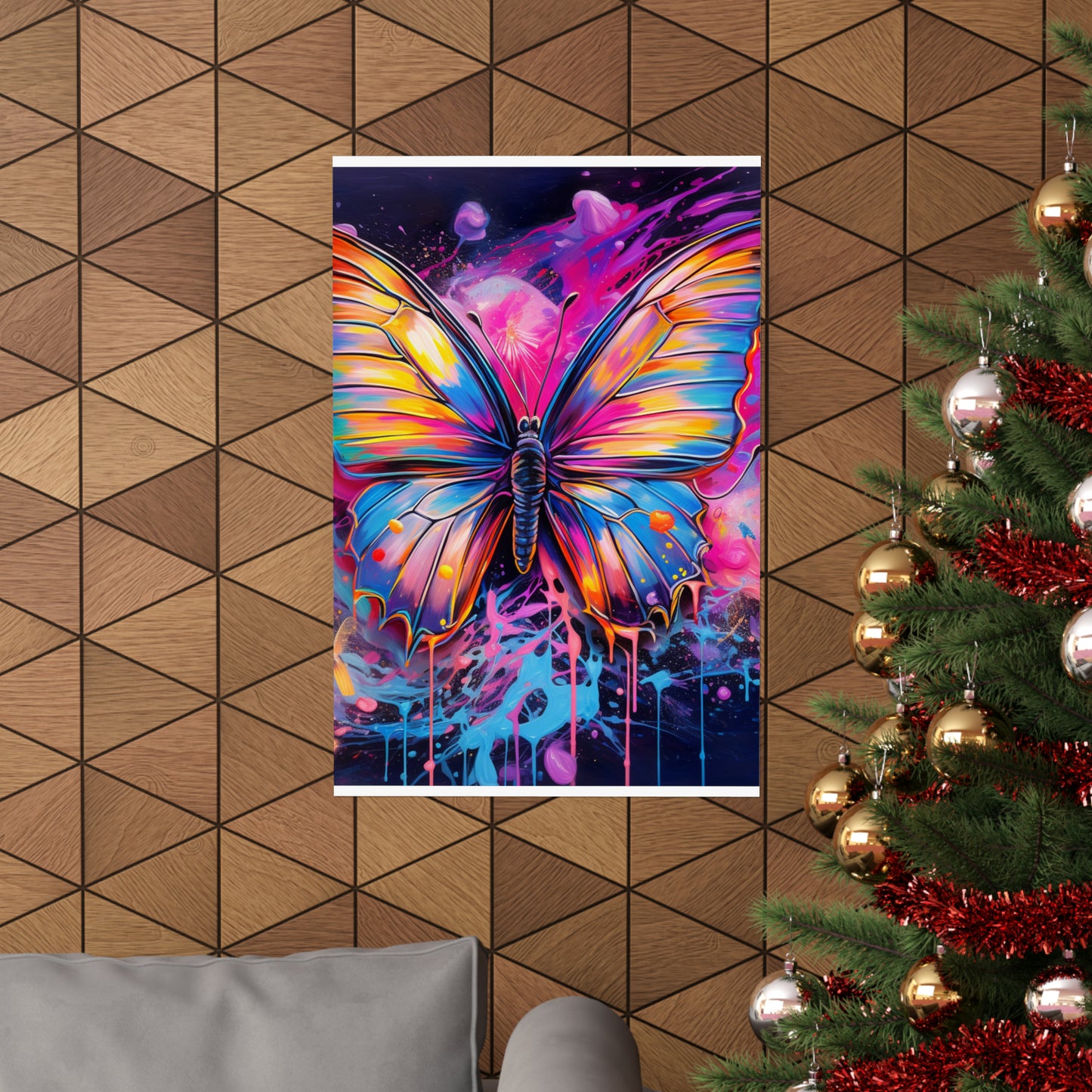 Premium Matte Vertical Posters Pink Butterfly Flair 3