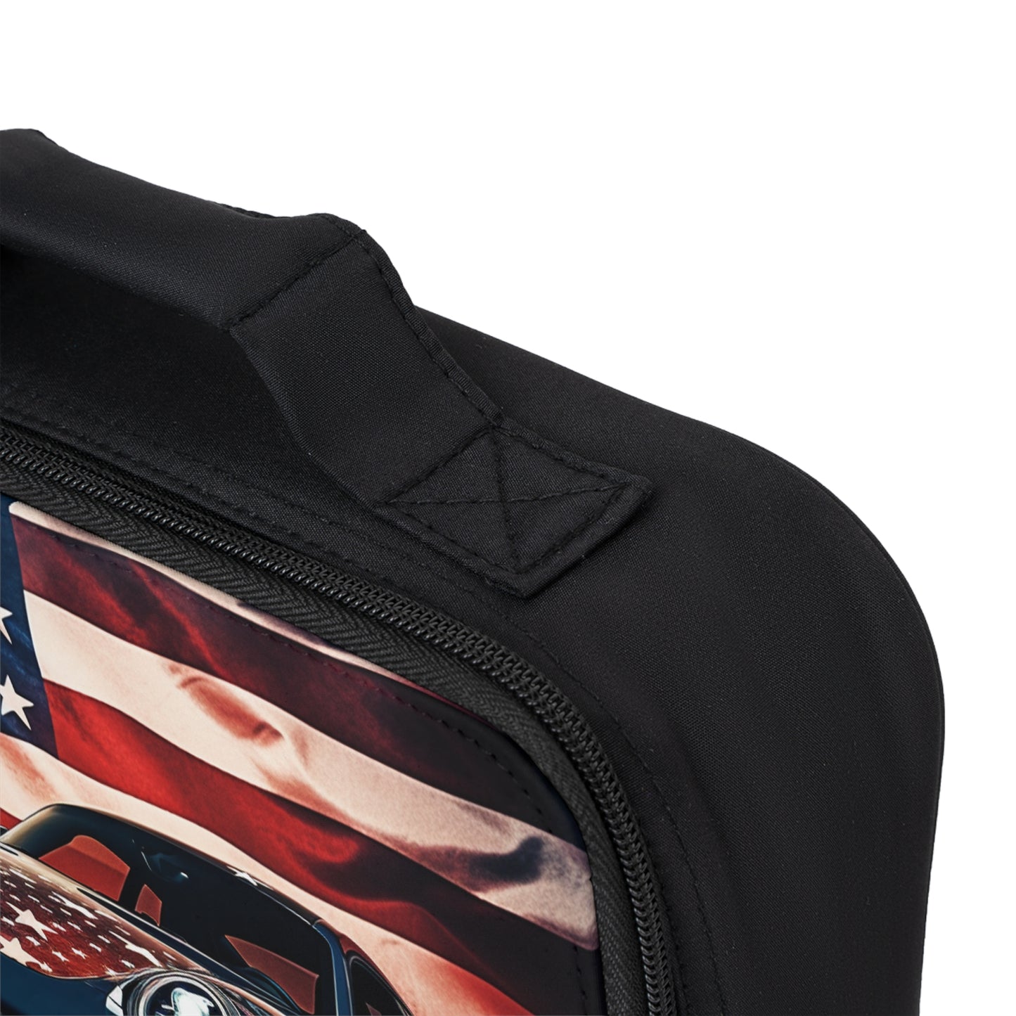 Lunch Bag Abstract American Flag Background Porsche 2