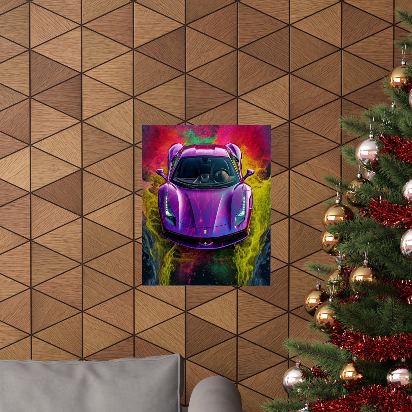 Premium Matte Vertical Posters Farrari Water 3