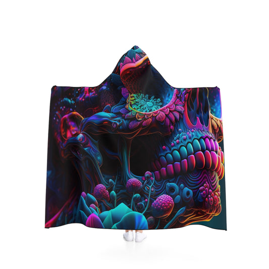 Hooded Blanket Florescent Skull Death 3