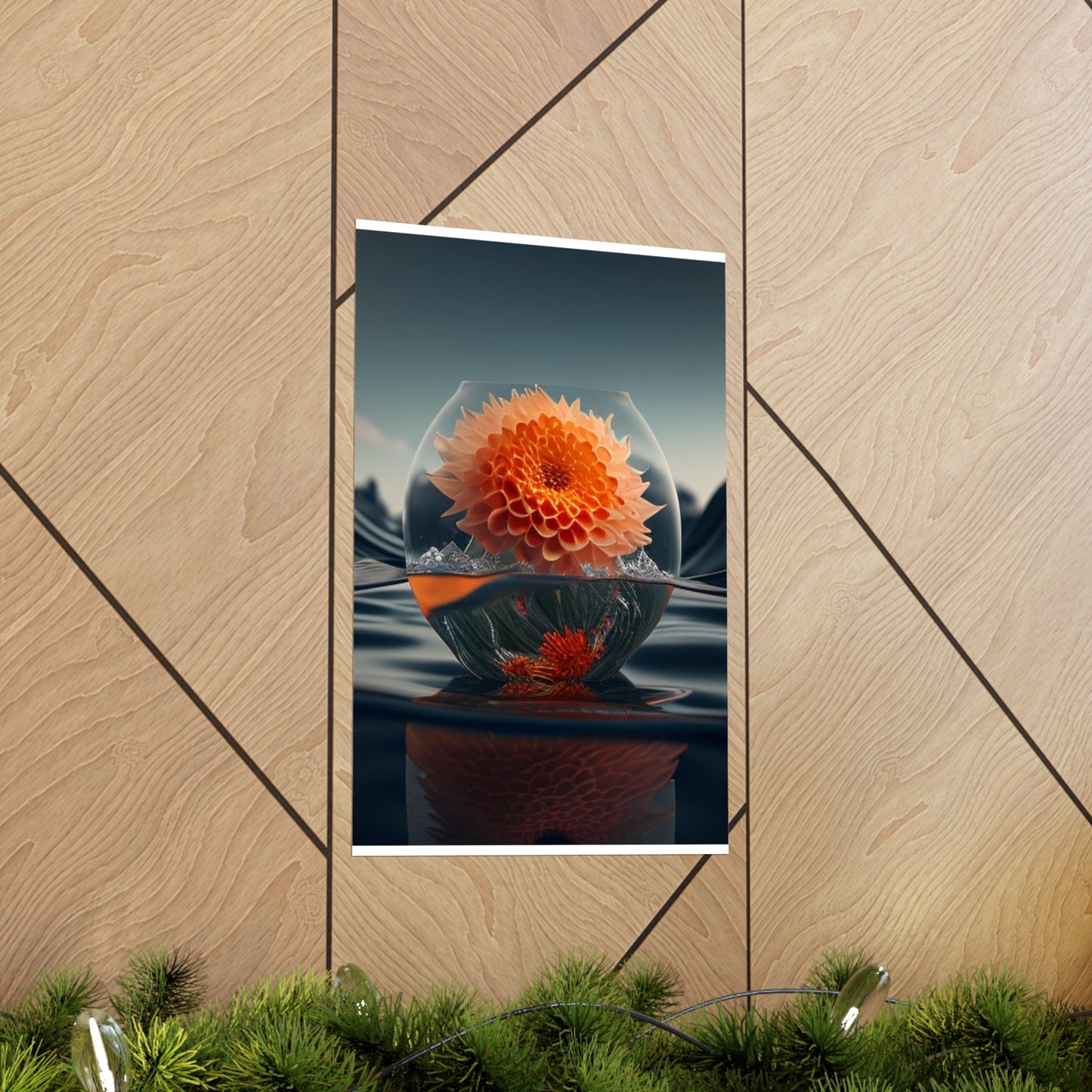 Premium Matte Vertical Posters Dahlia Orange 3