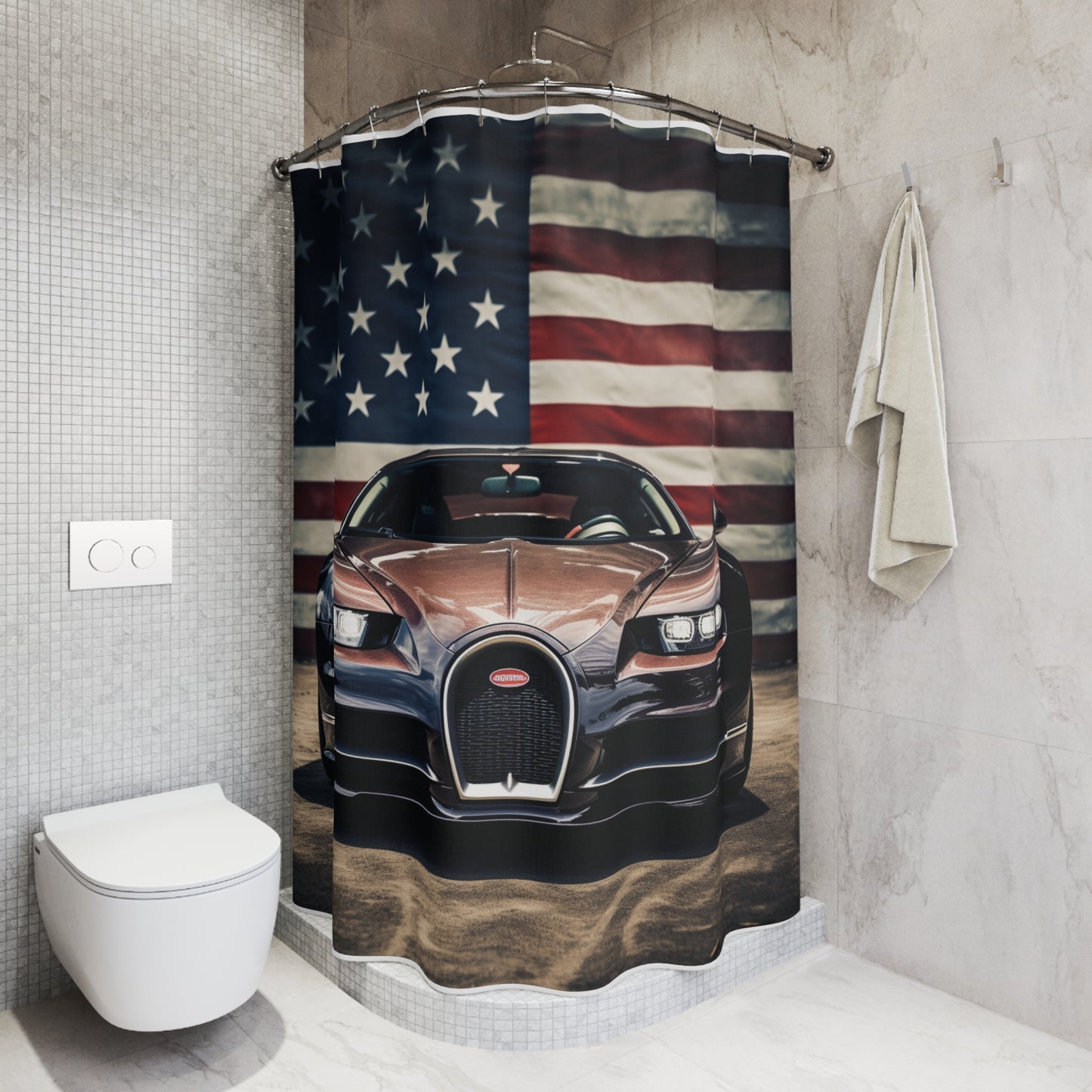 Polyester Shower Curtain Bugatti Flag 4