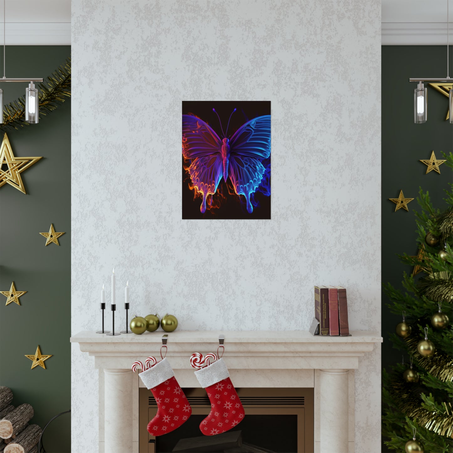 Premium Matte Vertical Posters Thermal Butterfly 1