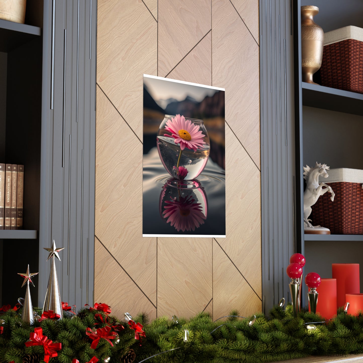 Premium Matte Vertical Posters Daisy in a vase 2