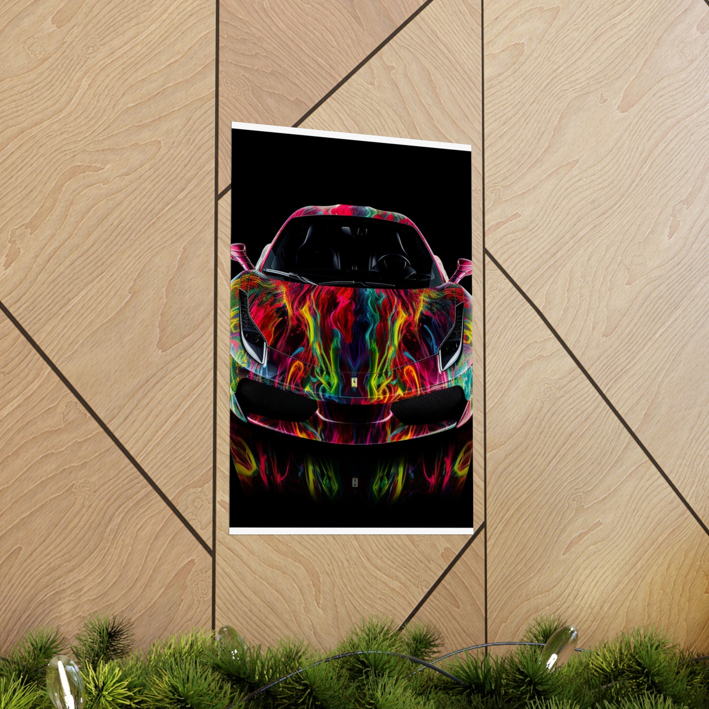 Premium Matte Vertical Posters Ferrari Color 1