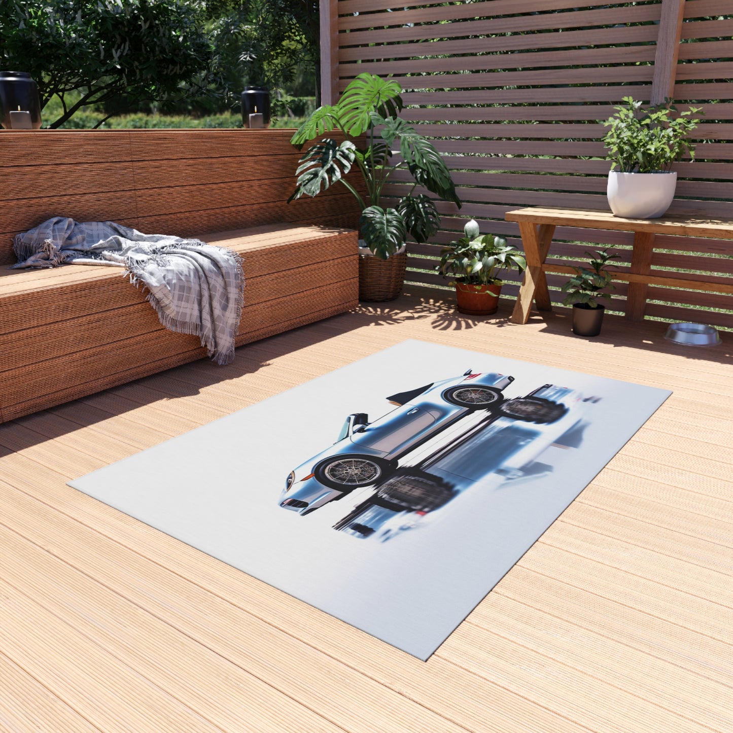 Outdoor Rug  911 Speedster on water 1