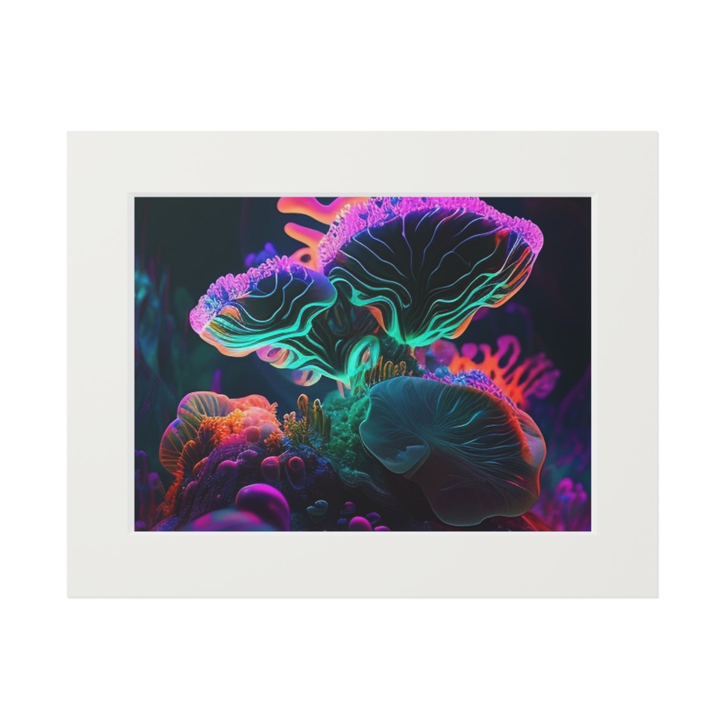 Fine Art Prints (Passepartout Paper Frame) Macro Coral Reef 4