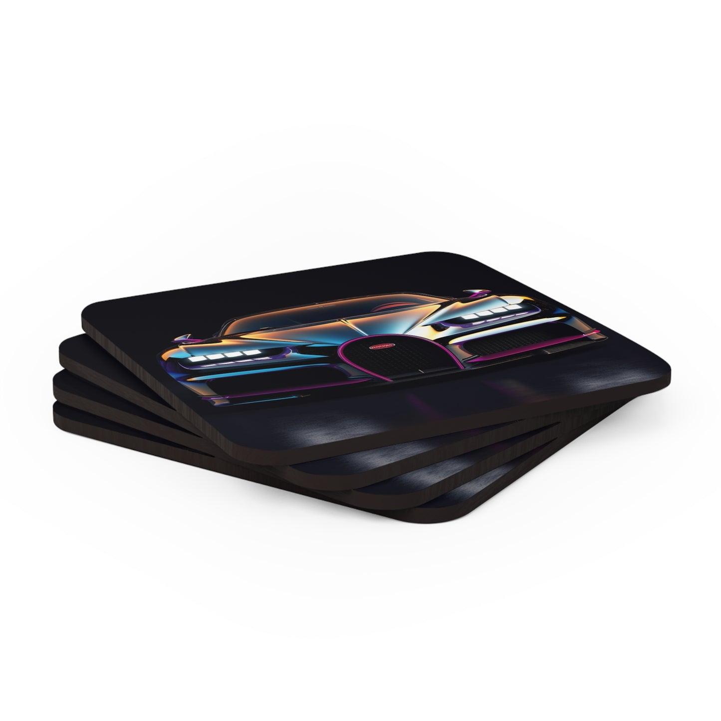 Corkwood Coaster Set Hyper Bugatti Chiron 1