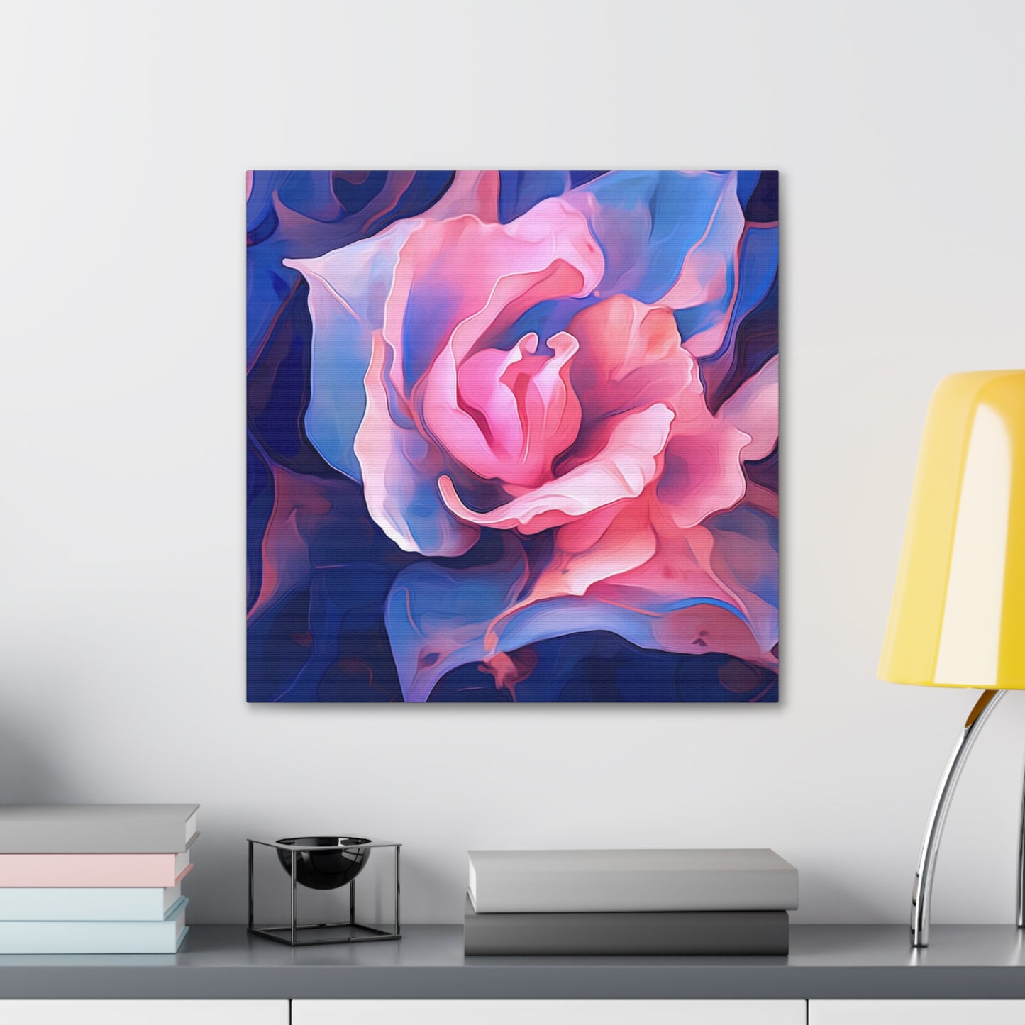 Canvas Gallery Wraps Pink & Blue Tulip Rose 1