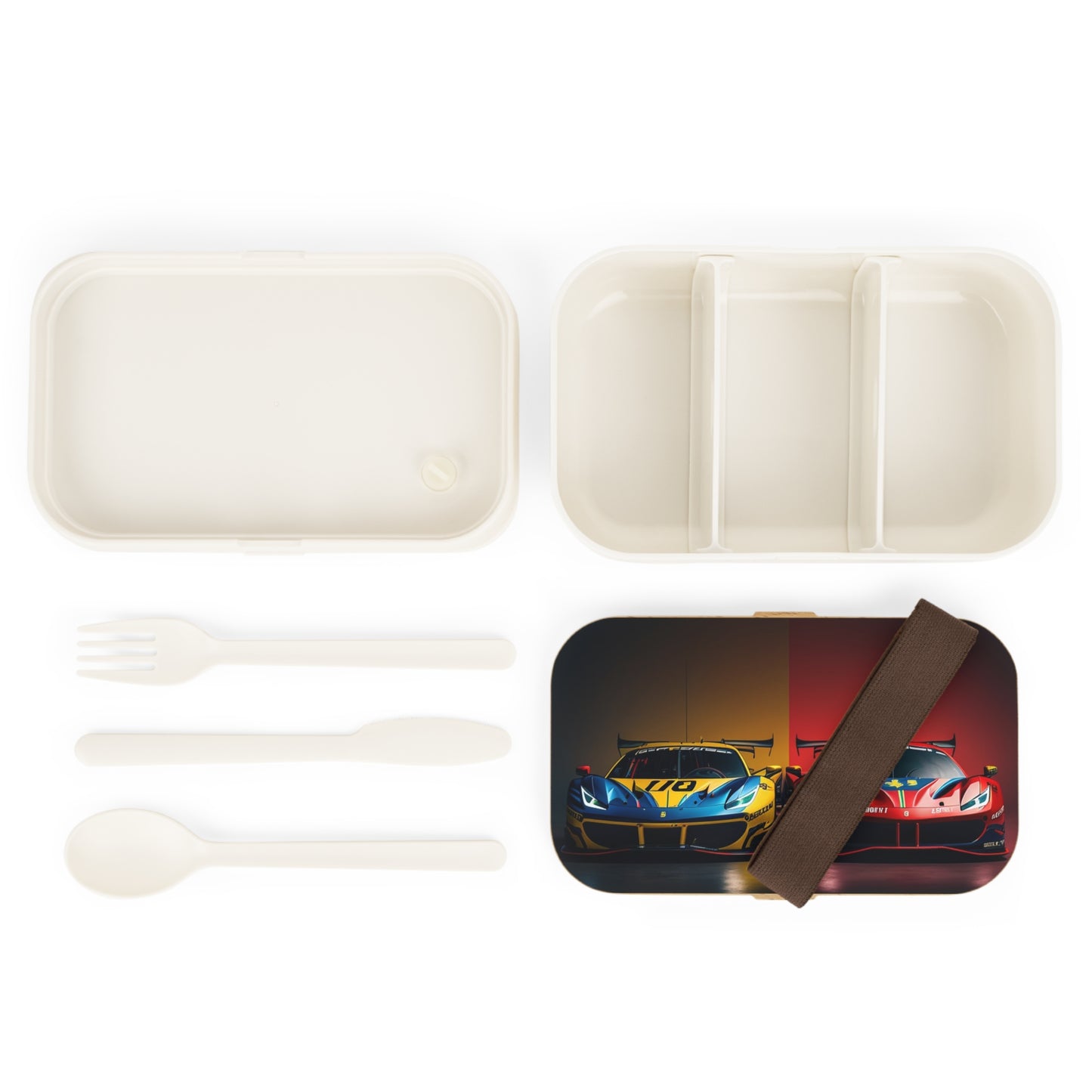 Bento Lunch Box Ferrari Red Blue 3