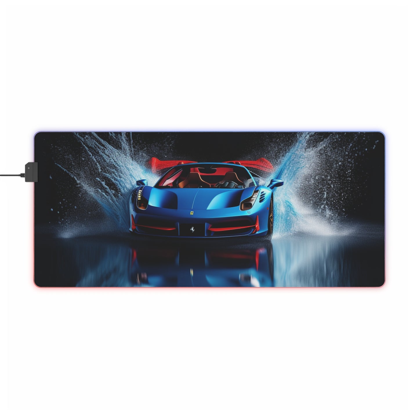 LED Gaming Mouse Pad Ferrari Water Splash 1