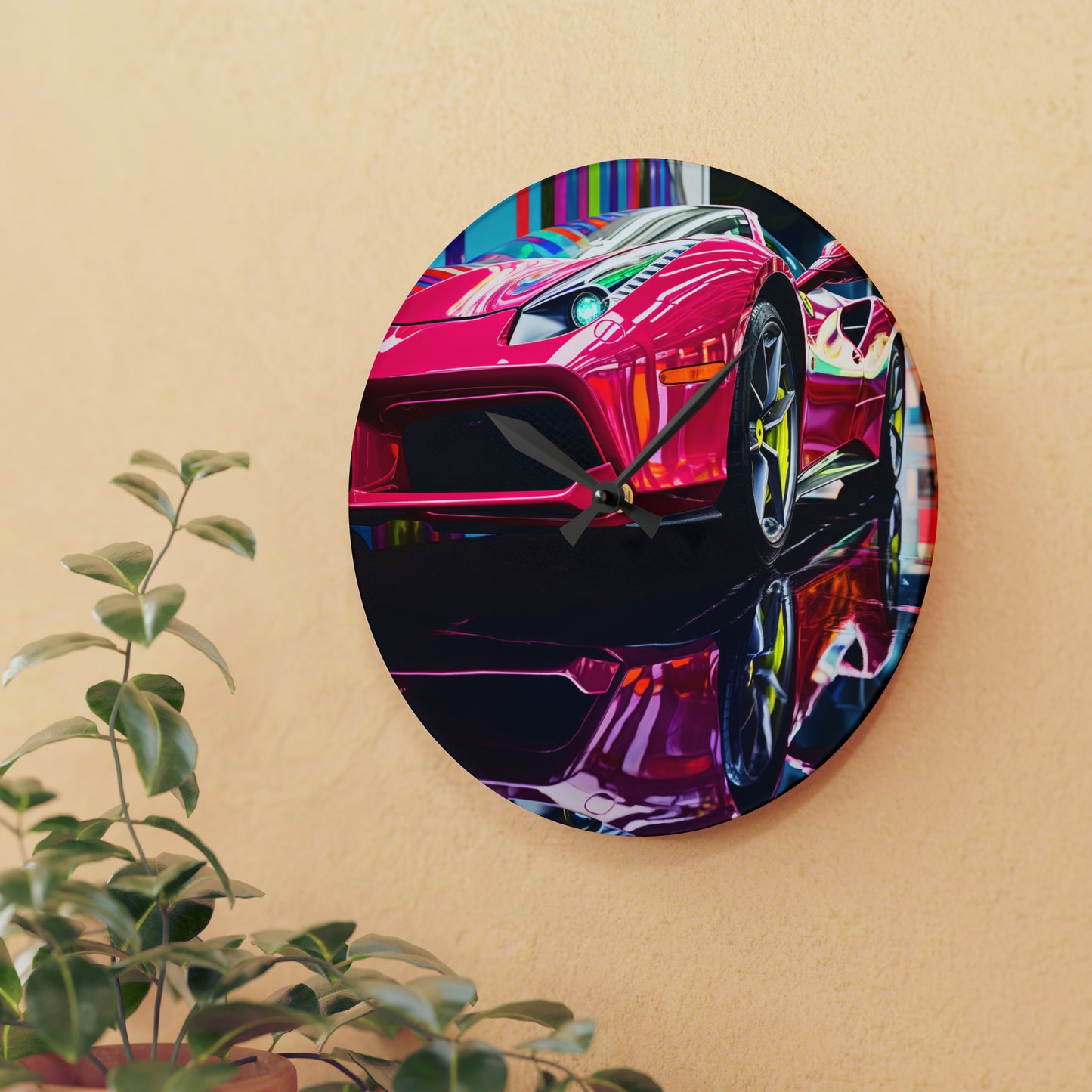 Acrylic Wall Clock Ferrari Flair Macro 2