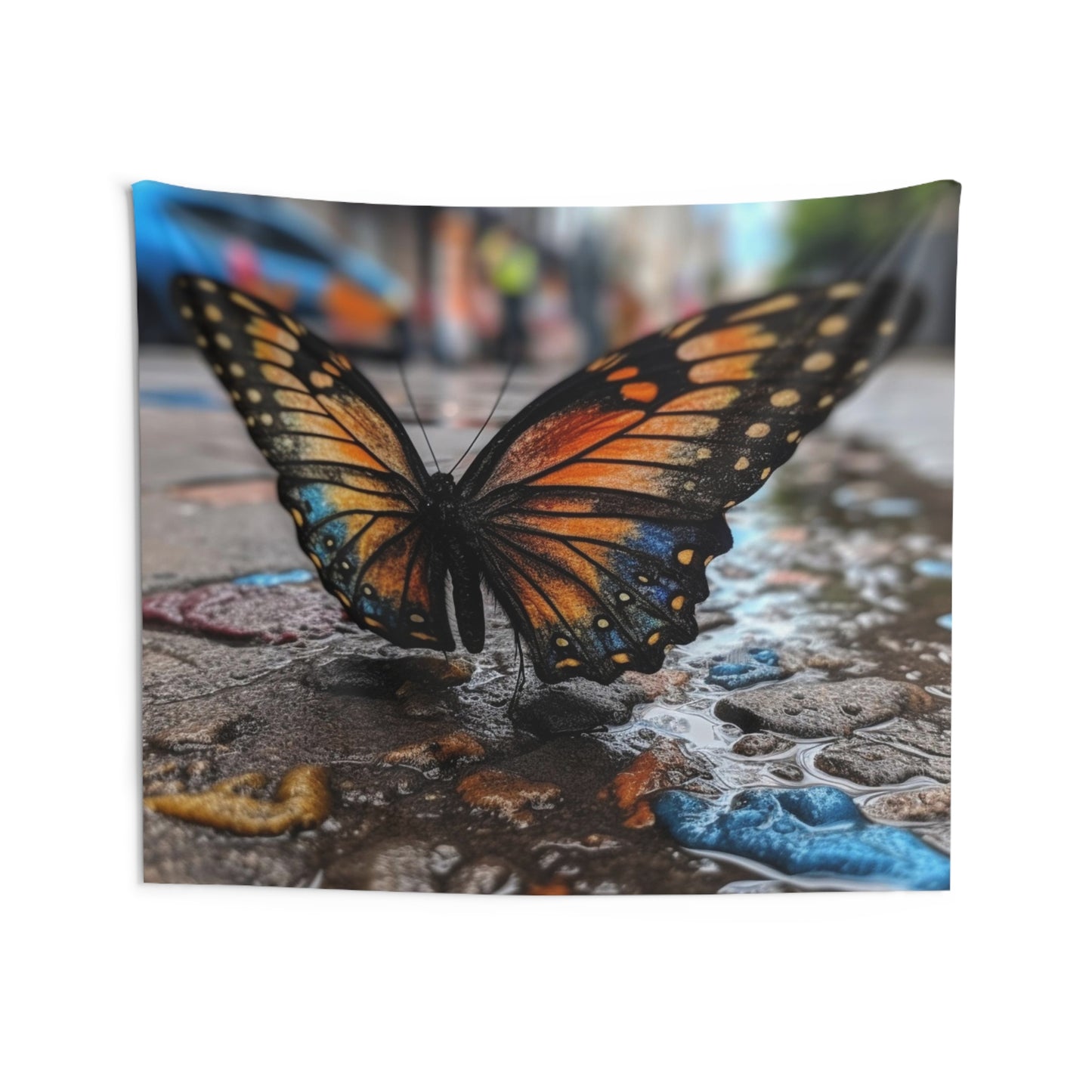 Indoor Wall Tapestries Water Butterfly Street 4