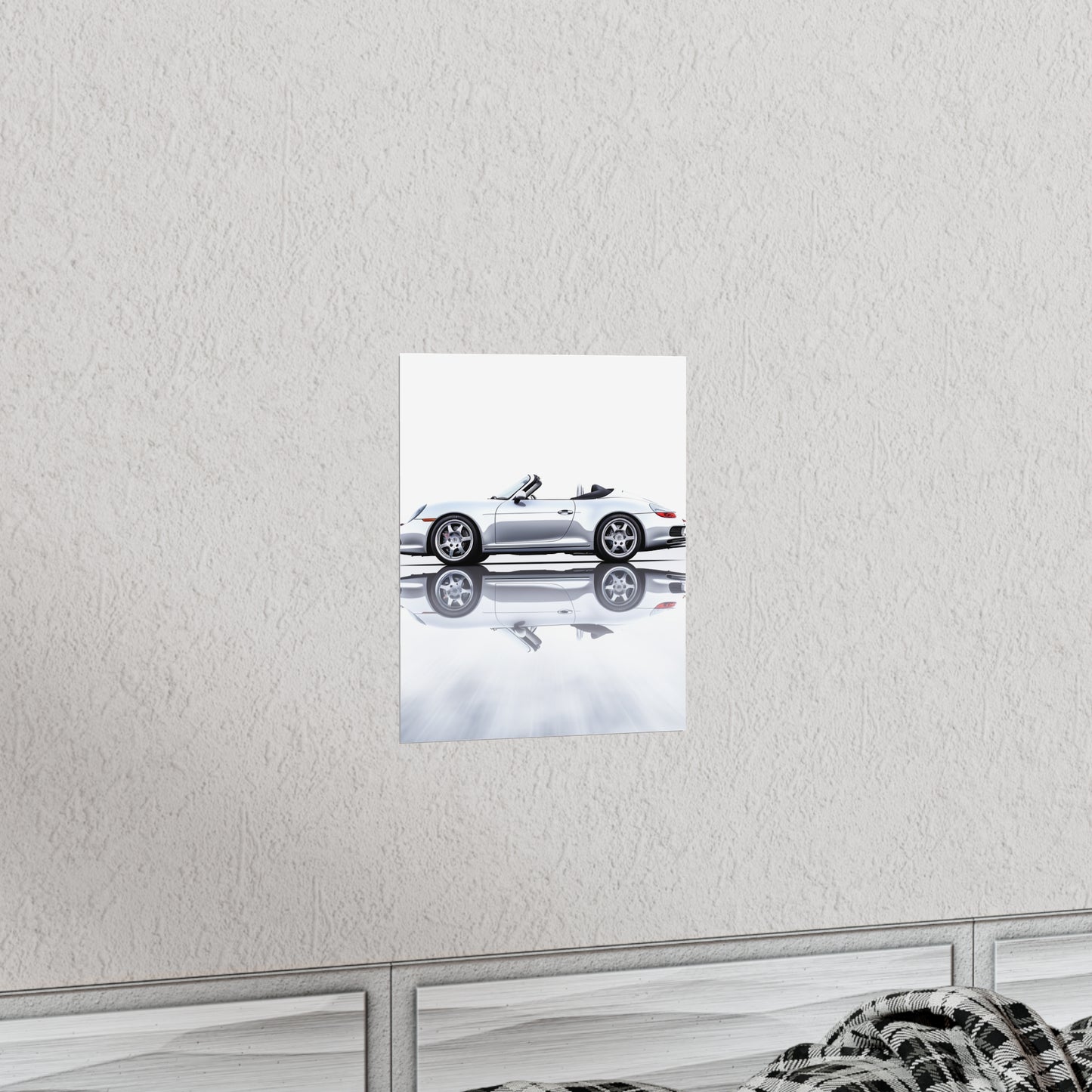 Premium Matte Vertical Posters 911 Speedster on water 3