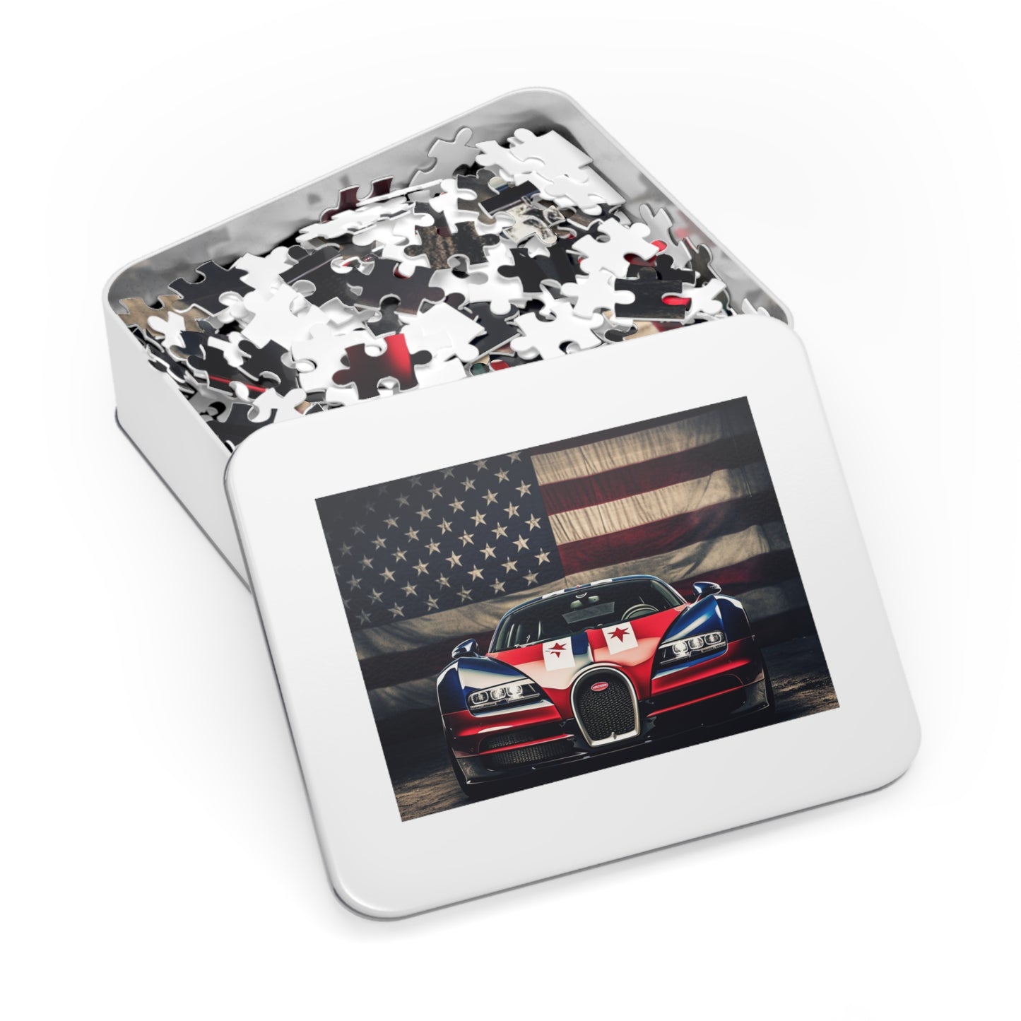 Jigsaw Puzzle (30, 110, 252, 500,1000-Piece) Bugatti American Flag 3