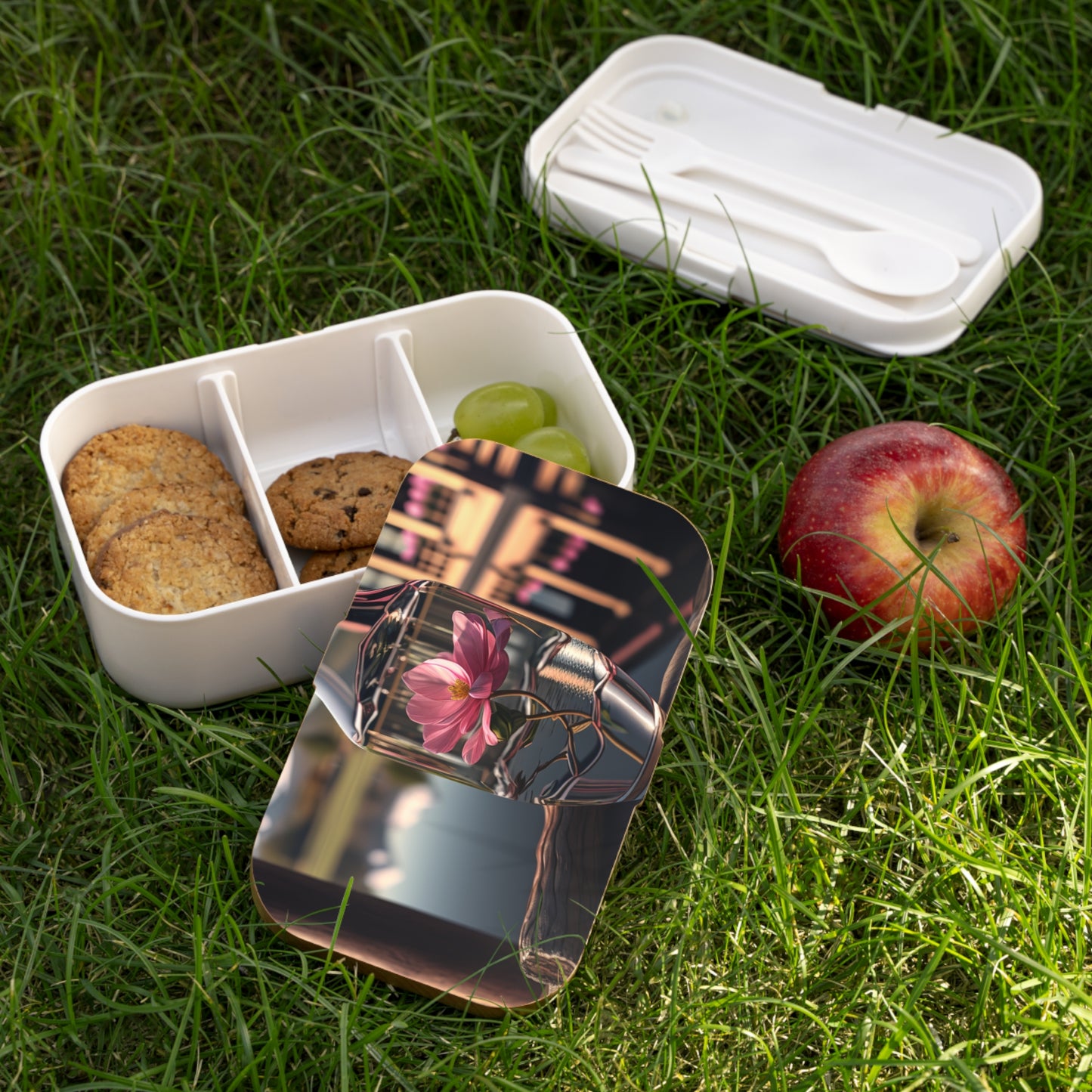 Bento Lunch Box Pink Magnolia 1