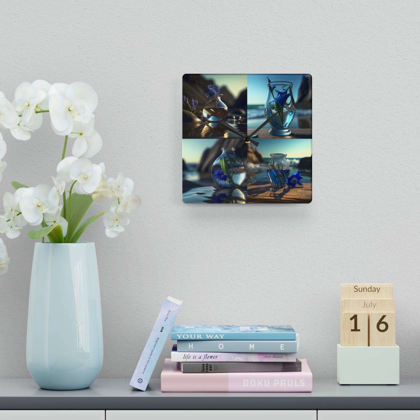 Acrylic Wall Clock The Bluebell 5