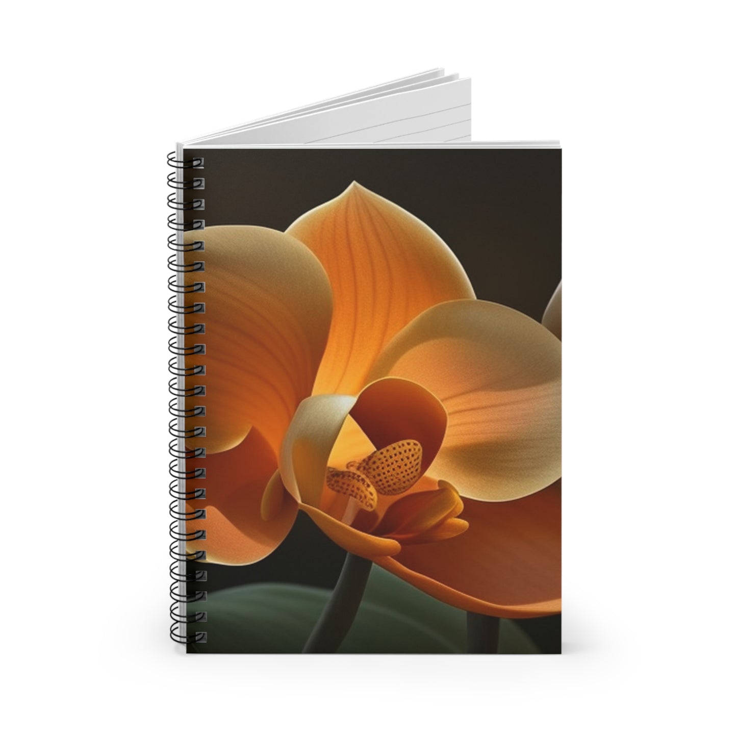 Spiral Notebook - Ruled Line Orange Orchid 4
