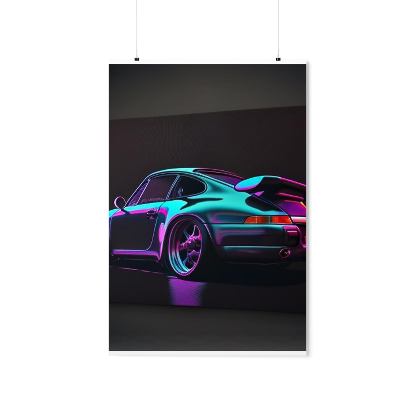 Premium Matte Vertical Posters Porsche Purple 2