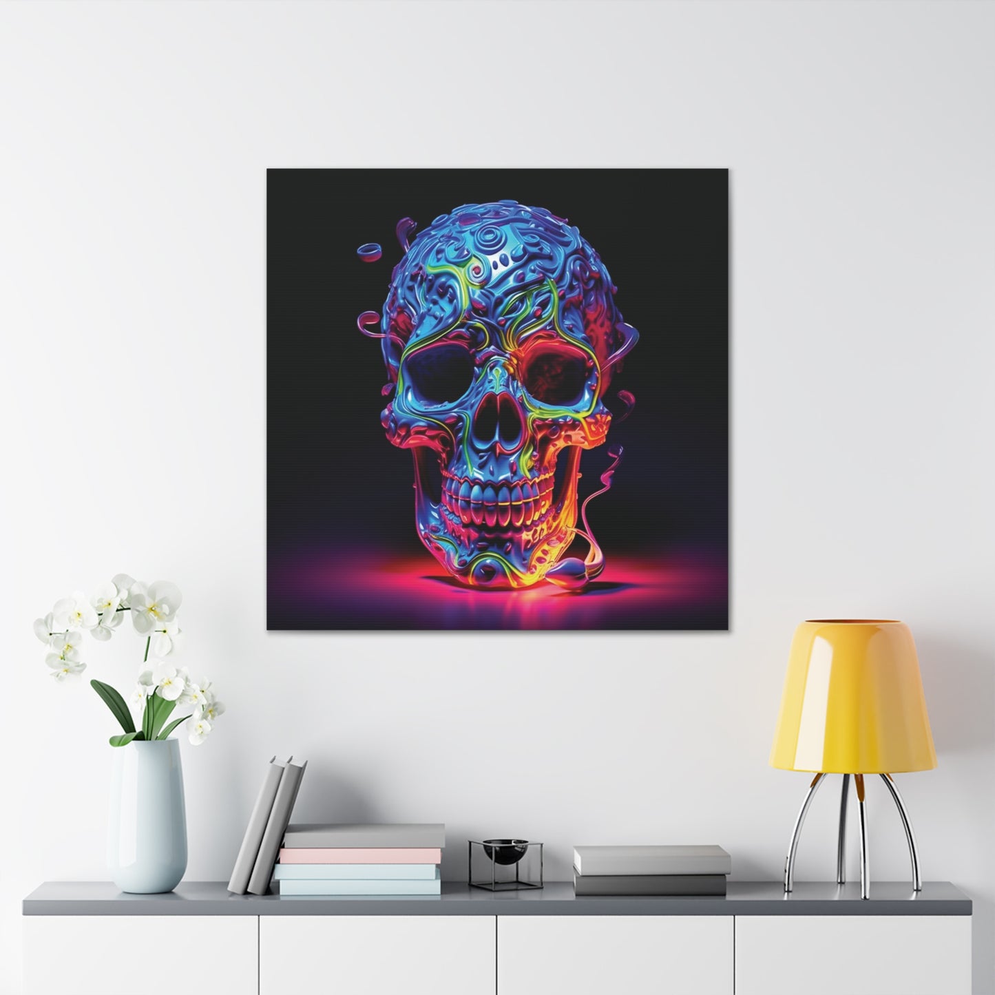 Canvas Gallery Wraps Macro Skull Color 3