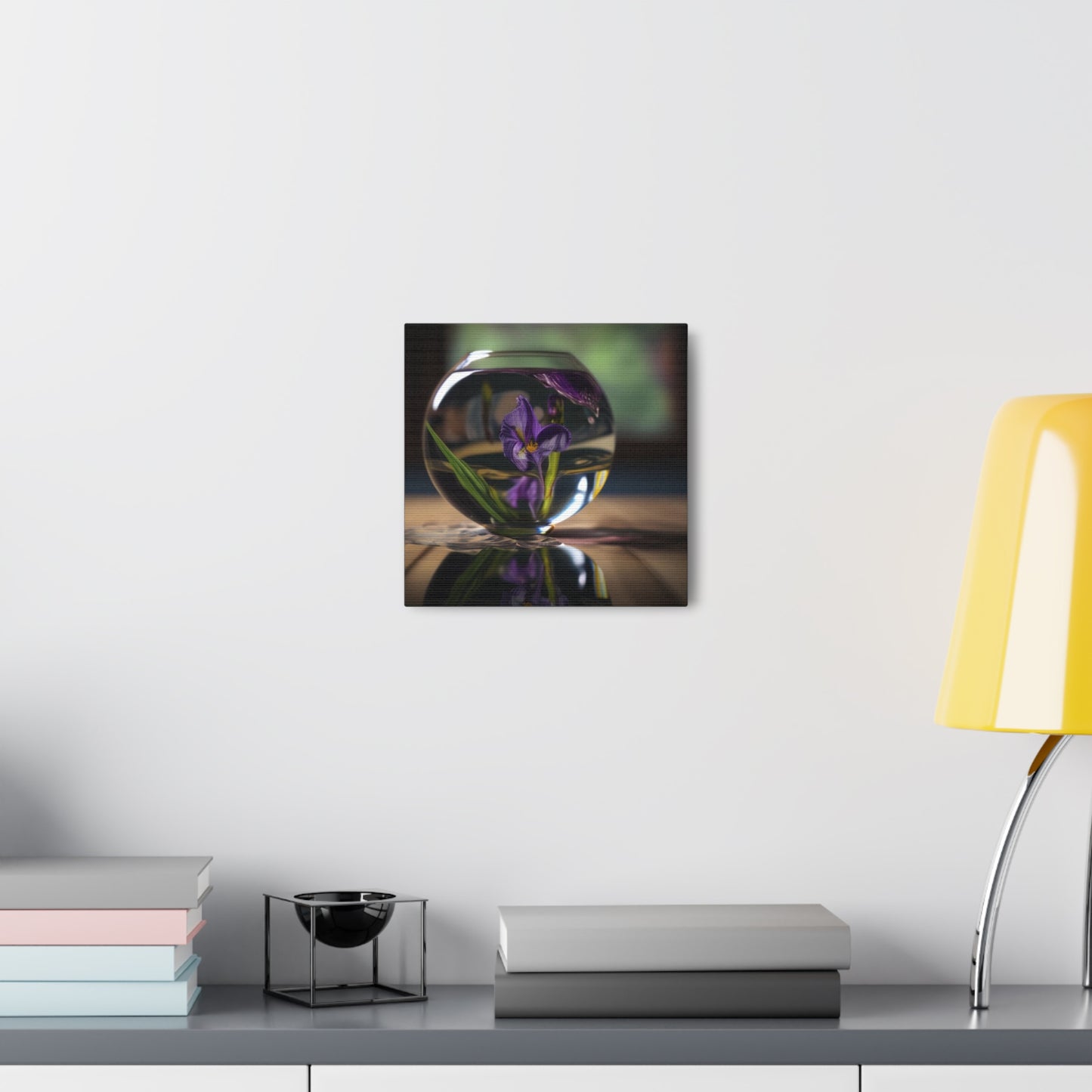 Canvas Gallery Wraps Purple Iris in a vase 1