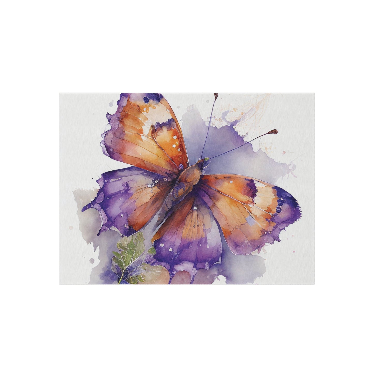 Outdoor Rug  MerlinRose Watercolor Butterfly 2
