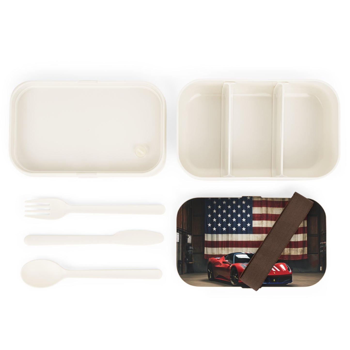 Bento Lunch Box American Flag Farrari 4