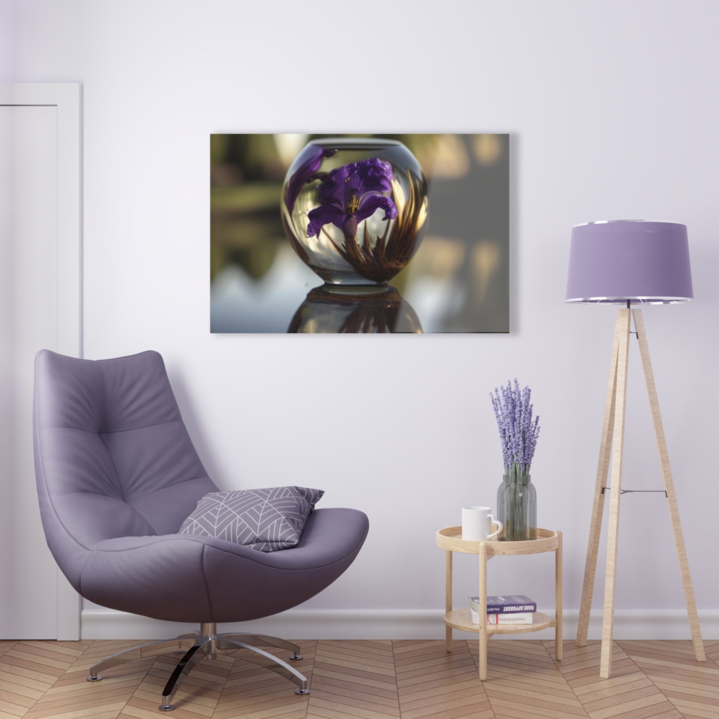 Acrylic Prints Purple Iris in a vase 2