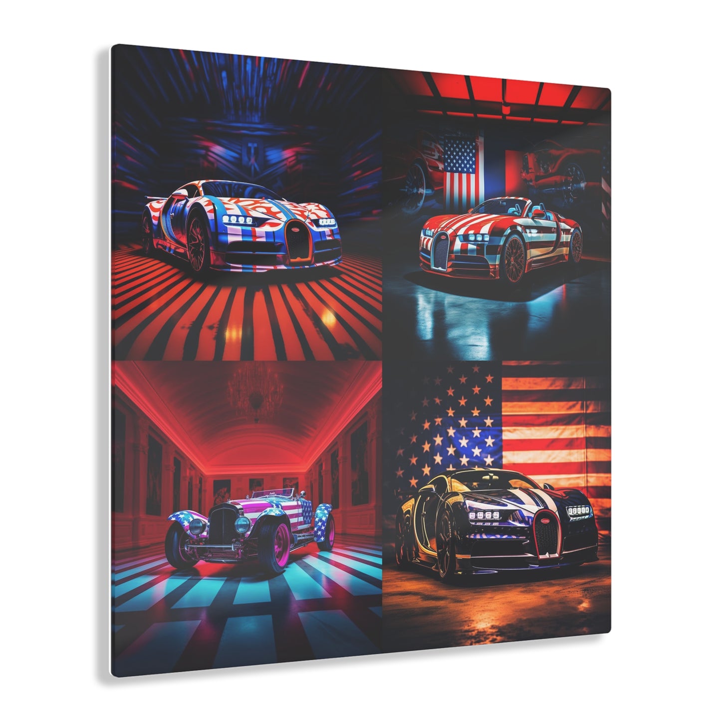 Acrylic Prints Macro Bugatti American Flag 5