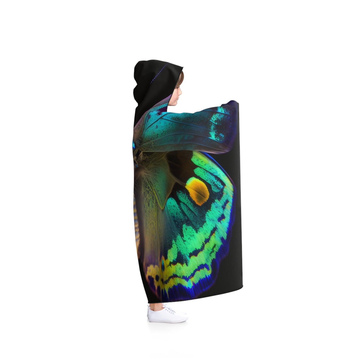 Hooded Blanket Neon Hue Butterfly 4