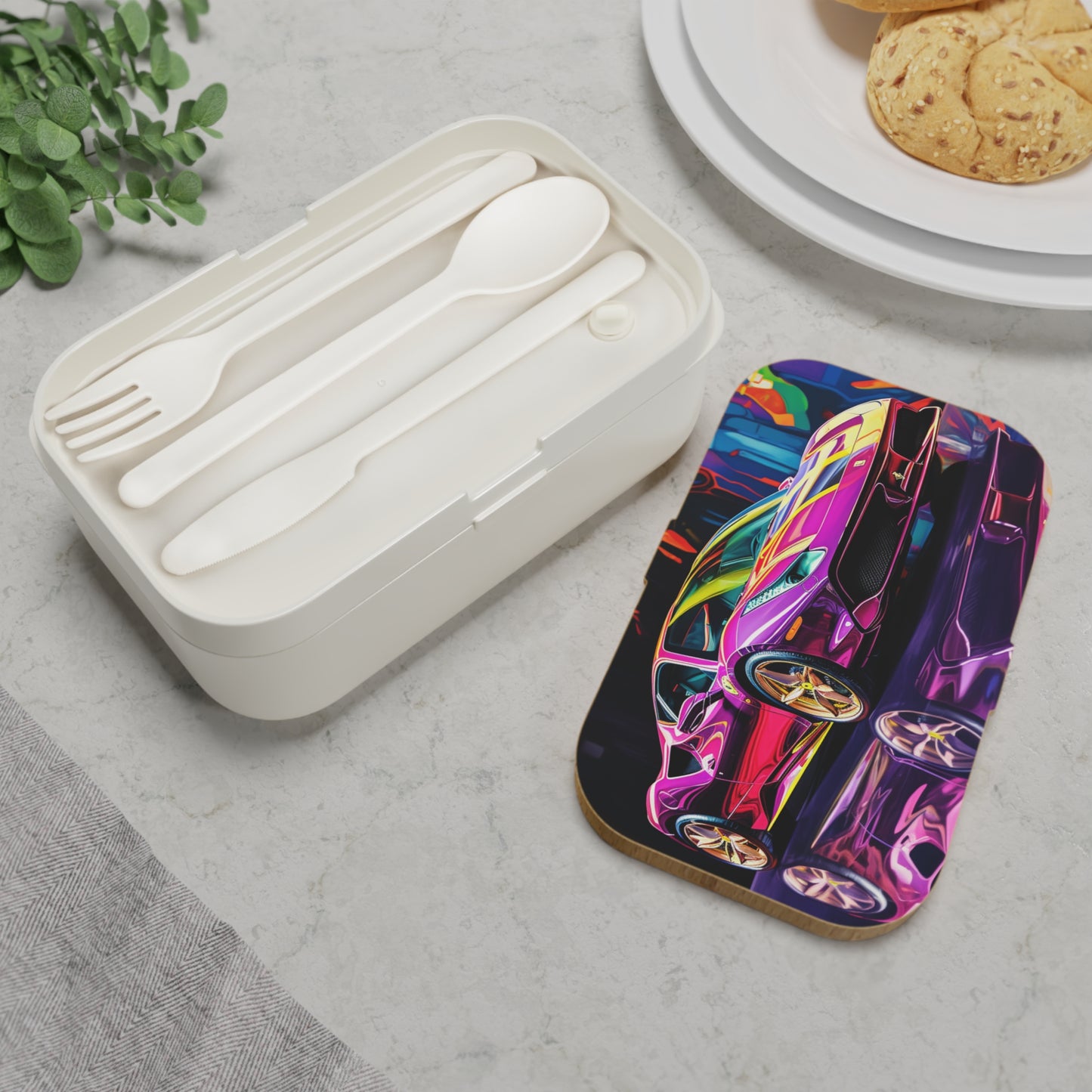 Bento Lunch Box Pink Macro Ferrari 2