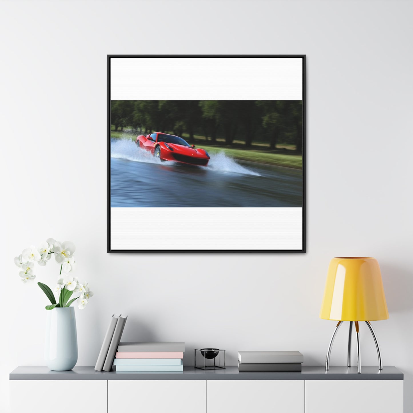 Gallery Canvas Wraps, Square Frame Water Ferrari Splash 3