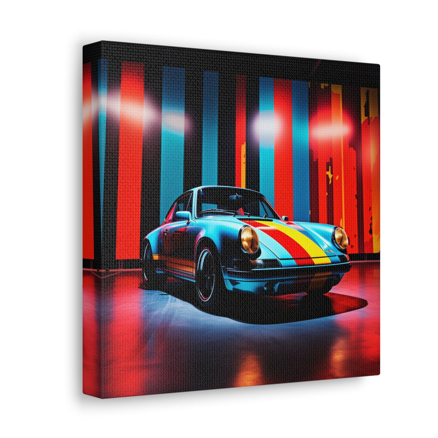 Canvas Gallery Wraps Macro American Flag Porsche 3