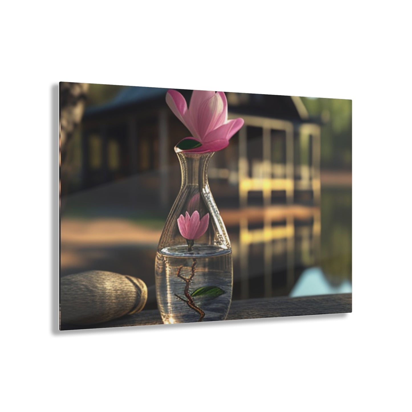 Acrylic Prints Magnolia in a Glass vase 4